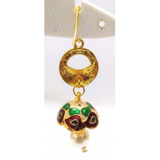 Meenakari Minakari Enamel Jhumka Jhumki Handmade Earring Jewelry Chandelier A100